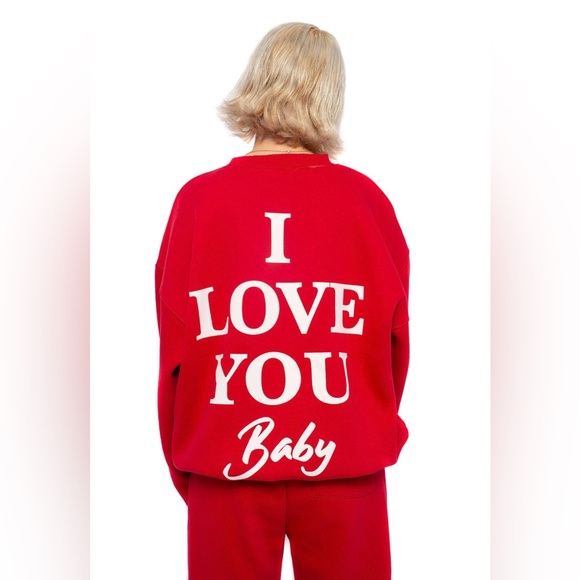 ILY Baby Crewneck Sweatshirt in Red - Picture 1 of 9